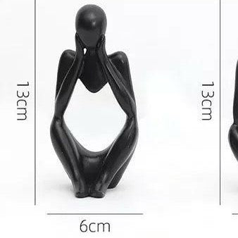 Black Thinking Mannequins Set | Figurine | Home Décor