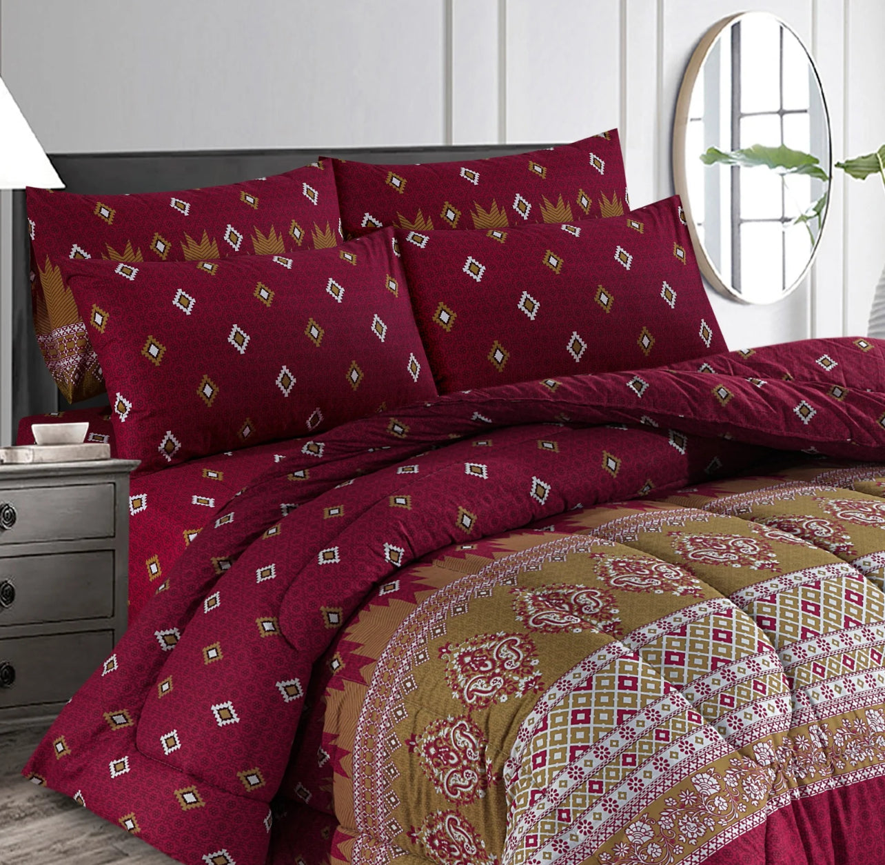 Divine  - 6 pc Winter Comforter Set (Heavy Filling).