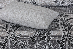 Gray Leaf - (Premium Cotton ) Bed Sheet set