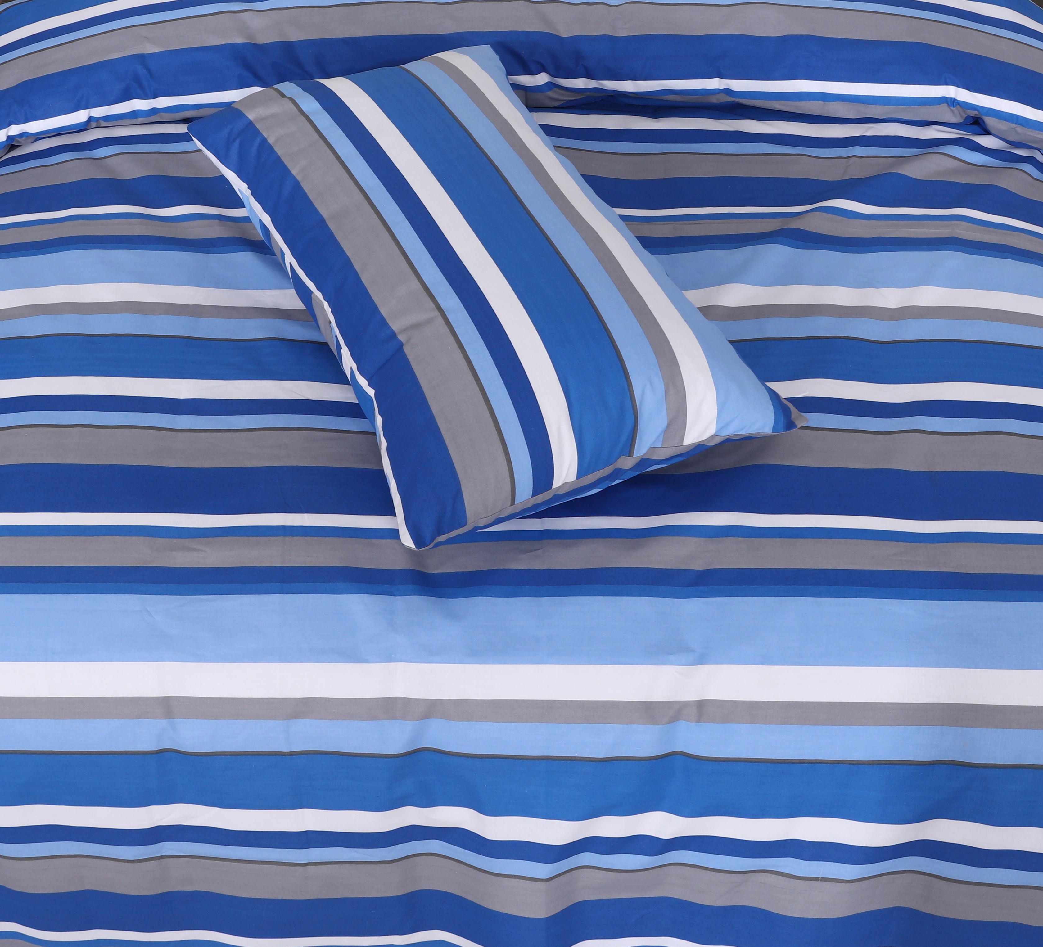 Blue Lines - (Premium Cotton ) Bed Sheet set