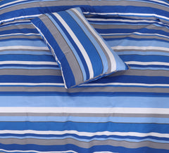 Blue Lines - (Premium Cotton ) Bed Sheet set