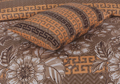 Brown Floral- Bed Sheet set
