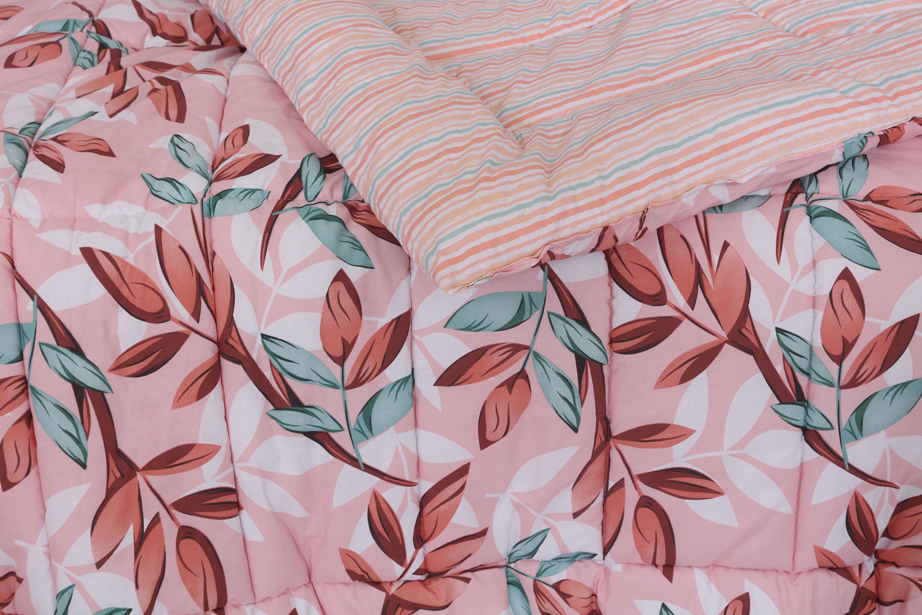 Pink Forest - 6pc Cotton Winter Comforter Set (Heavy Filling).