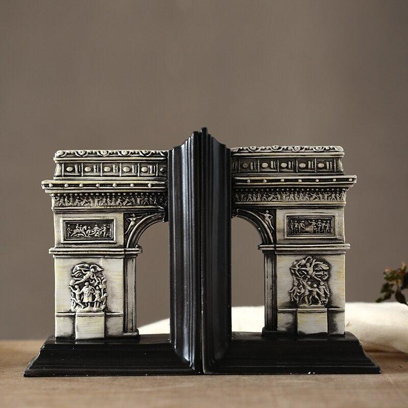 France Triumphal Arch Building Bookends | Home Décor - HomeHatchpk