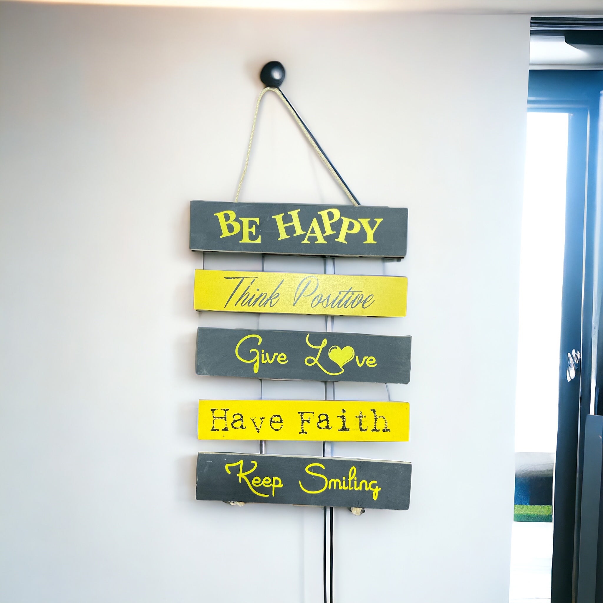 "Be Happy" Wall Hanging | Wall Décor | Home Décor - Home Hatch