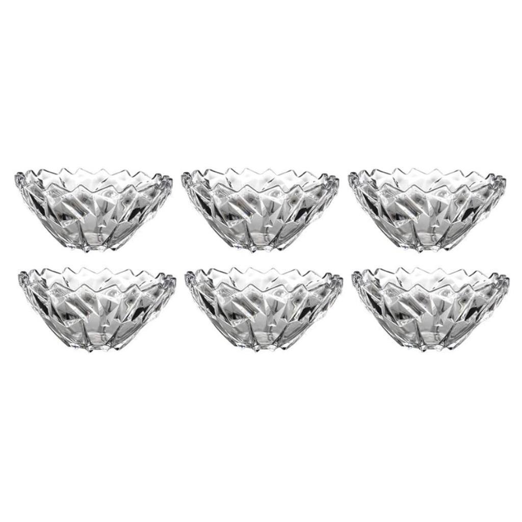 7-Pcs Crystal Glass Modern Desert Ice-Cream Sundae Bowl Set - Home Hatch