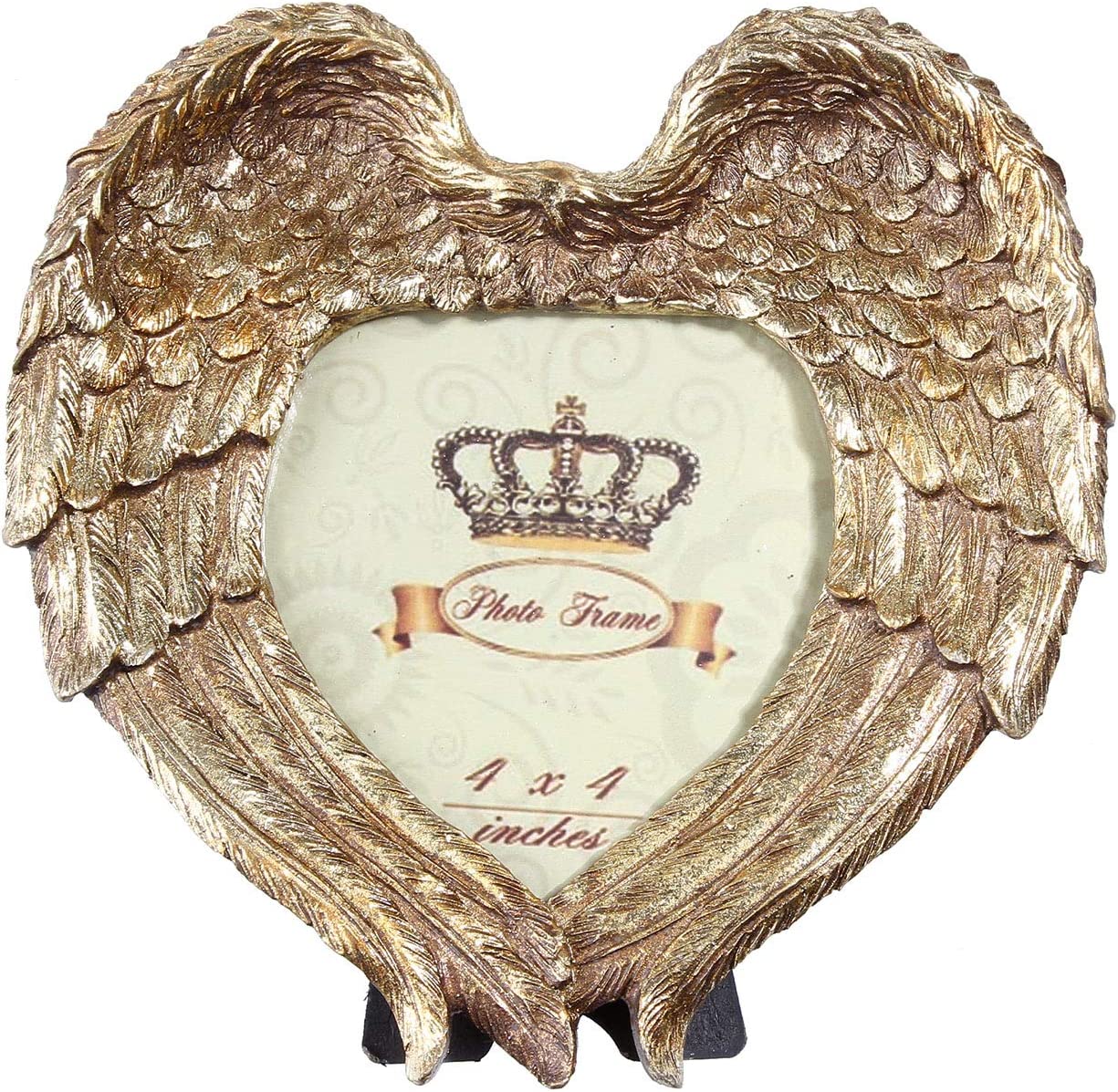  Golden Heart Angel Wing Picture Frame