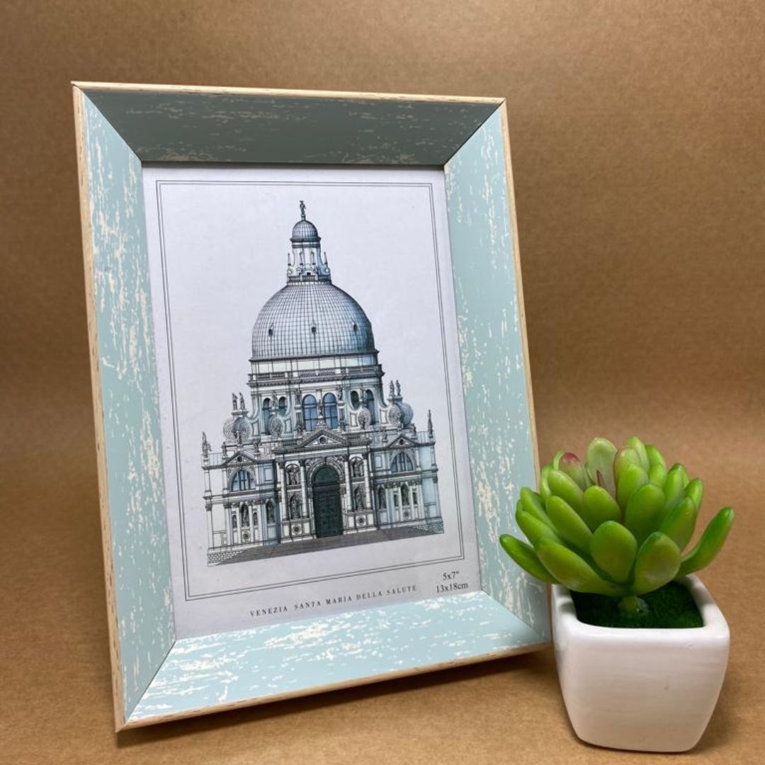 Aqua Wooden Photo Frame | Home Décor - Home Hatch