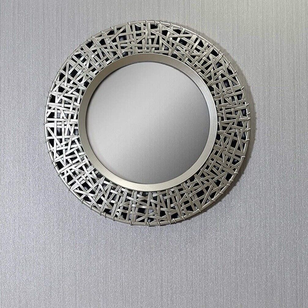 Artistic Cane Style Round Wall Mirror | Wall Décor - Home Hatch