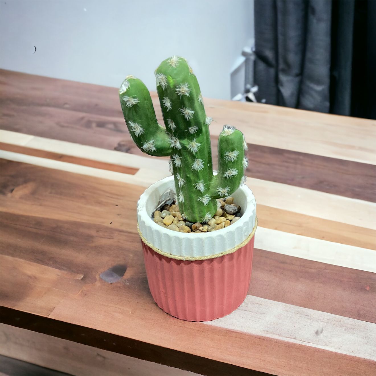 Cemented Lined Flower Pot with Jute Rope - Home Hatch