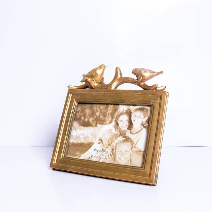 Sparrow Tree Bark Rustic Gold Photo Frame | Home Décor - HomeHatchpk