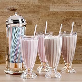 Delisoga Premium Milkshake/Juice Glass | Falooda Glass - Set of 6 - Home Hatch