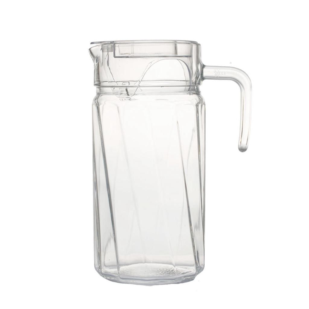 Delisoga Textured Glass Water Jug with Lid | Premium Serving Pitcher - Home Hatch