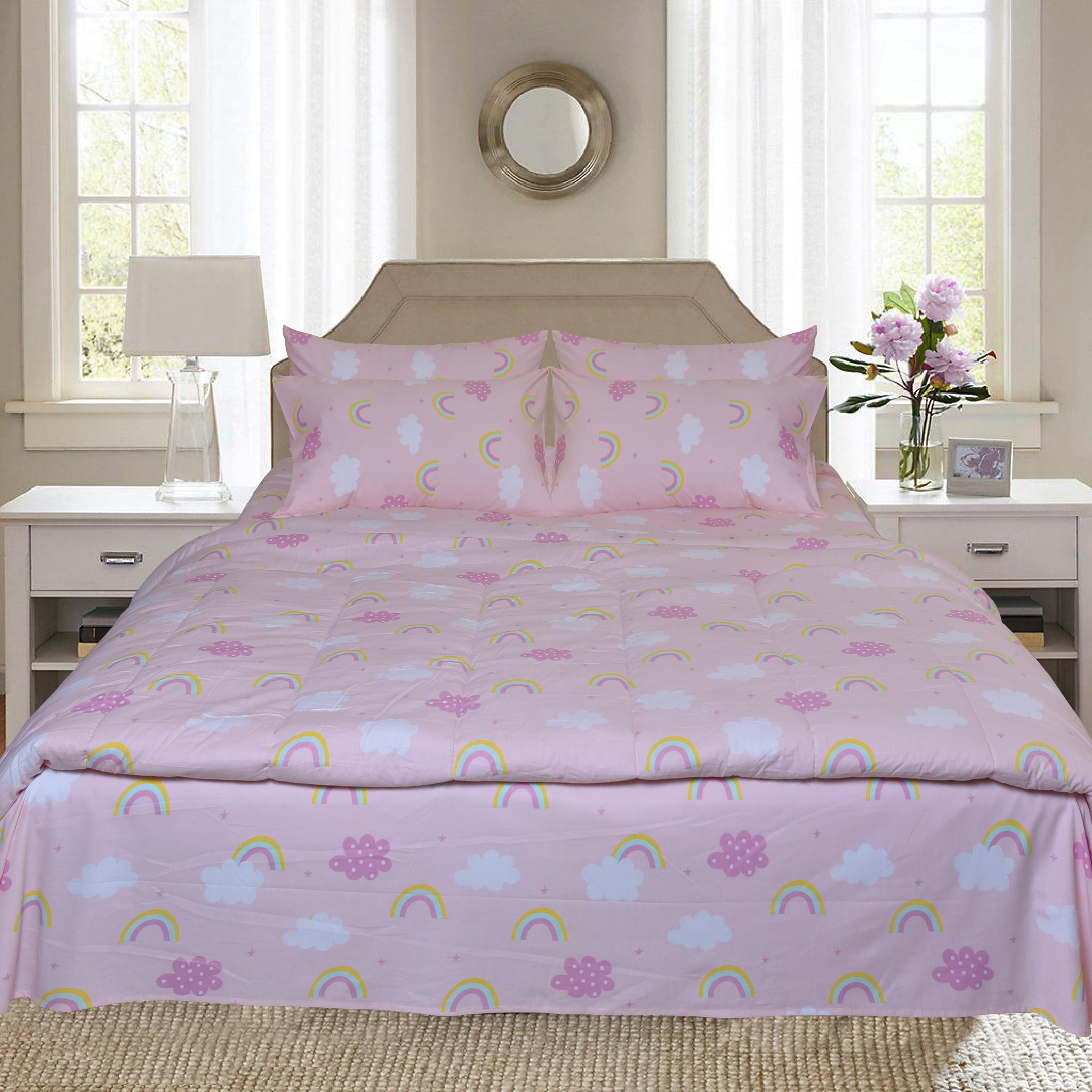 Rainbow  - 6pc ( Pure Cotton ) Winter Comforter set