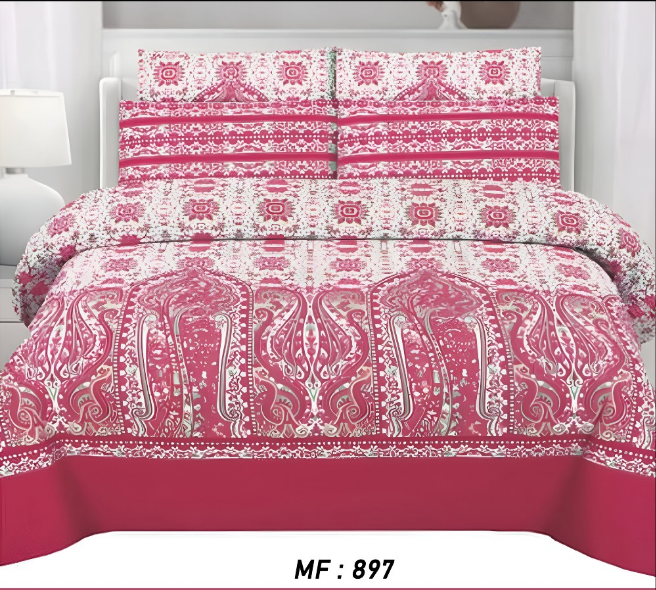 Pink Pearl- 6pc Winter Razai Set (Heavy Filling).