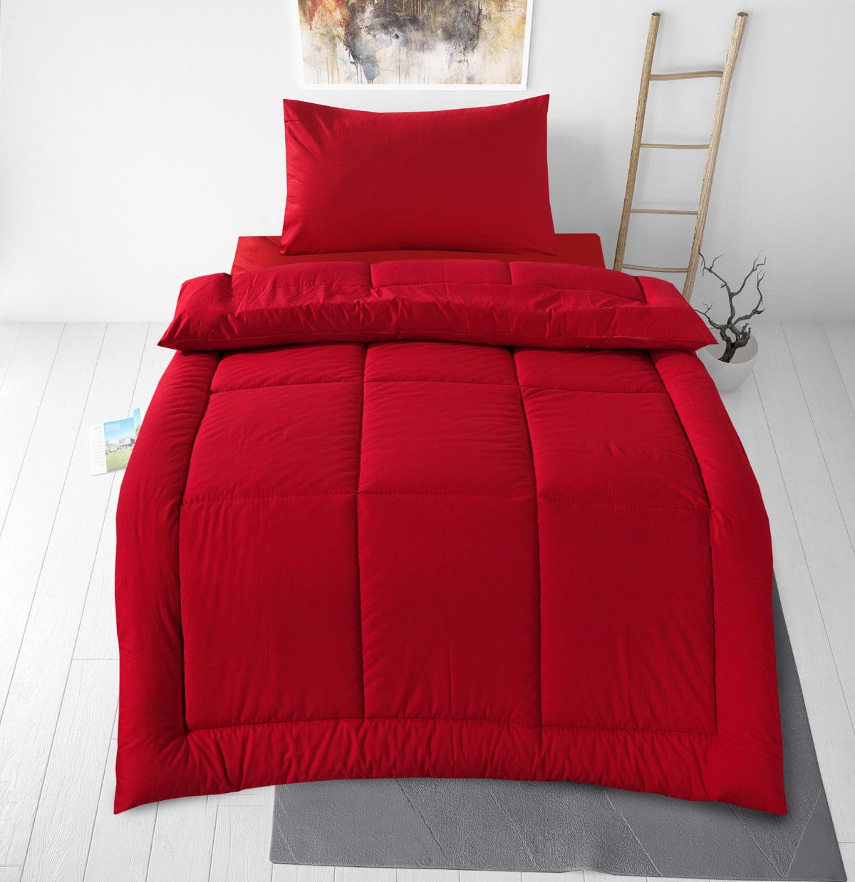 Red - Single Winter Comforter set (Heavy Filling).