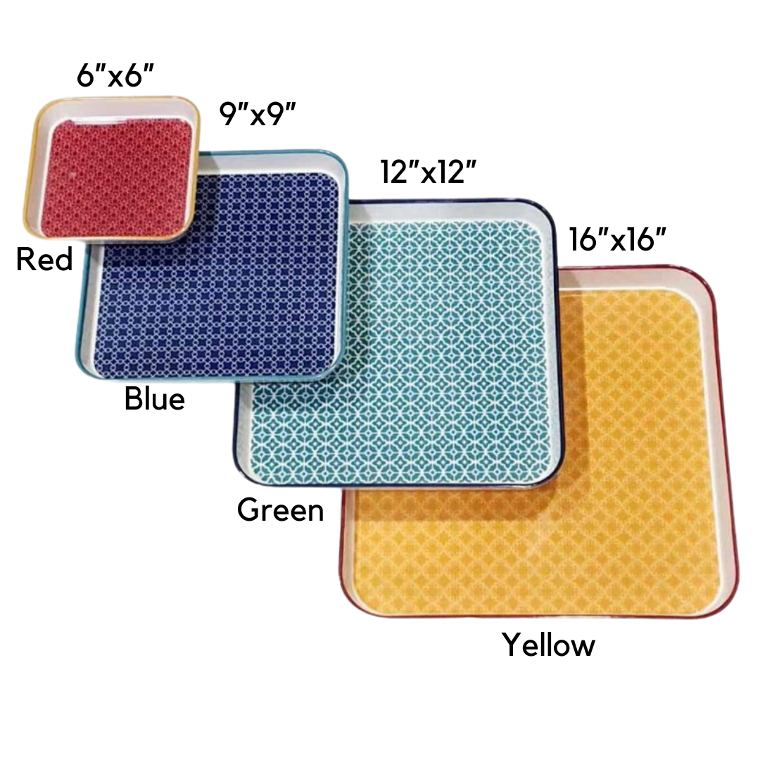 2pcs - Melamine Square Trays | Serving Plates