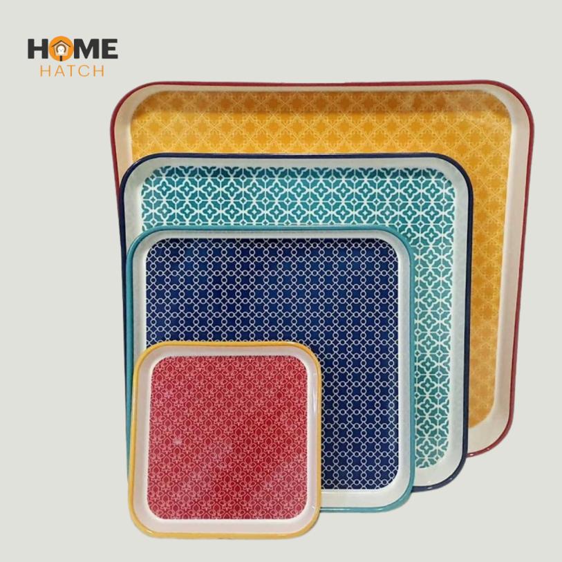 2pcs - Melamine Square Trays | Serving Plates