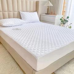 Quilted  Waterproof Mattress Protector white
