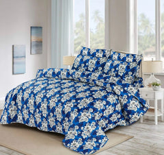 Blue Rose-6pc Summer Comforter set. ( Light Filling)