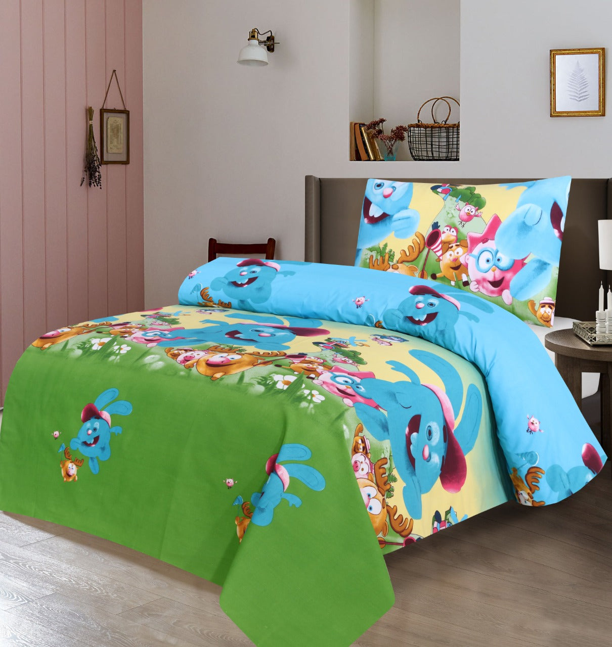 Cartoons - Single bed sheet.