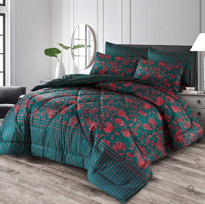 Red Grass - 6 pc Winter Comforter Set (Heavy Filling).