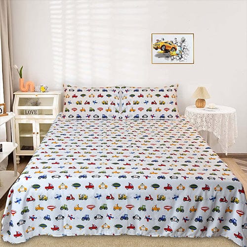 Cars  - (Premium Cotton ) Bed Sheet set