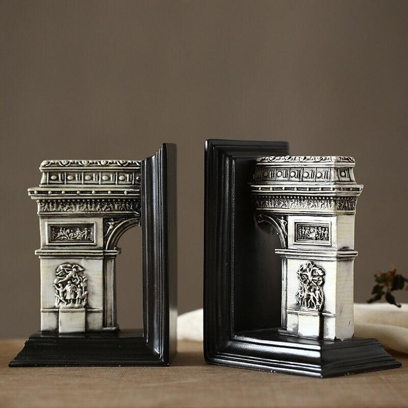 France Triumphal Arch Building Bookends | Home Décor - HomeHatchpk