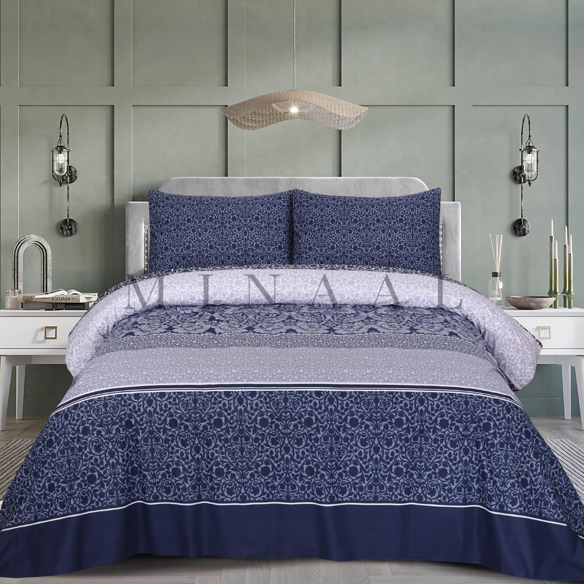 Blue Bell - (Premium Cotton ) Bed Sheet set