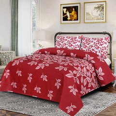 Red Leaves - Bed Sheet set