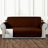 Dark Brown Quilted Sofa Cover