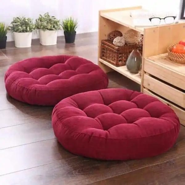 2pcs x MehronTufted Round Floor Cushion