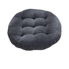 Grey - Tufted Round Floor Cushion