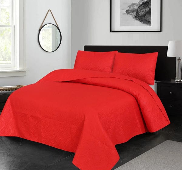 Red 3pcs (Premium Bedspread)