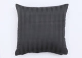 Blackish grey stripe satin Cushion-cover